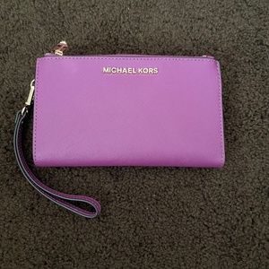 Michael Kors DoubleZip Leather Phone Wristlet